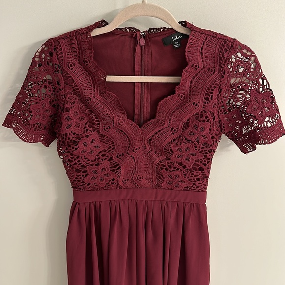 Lulus burgundy dress - Picture 4 of 5